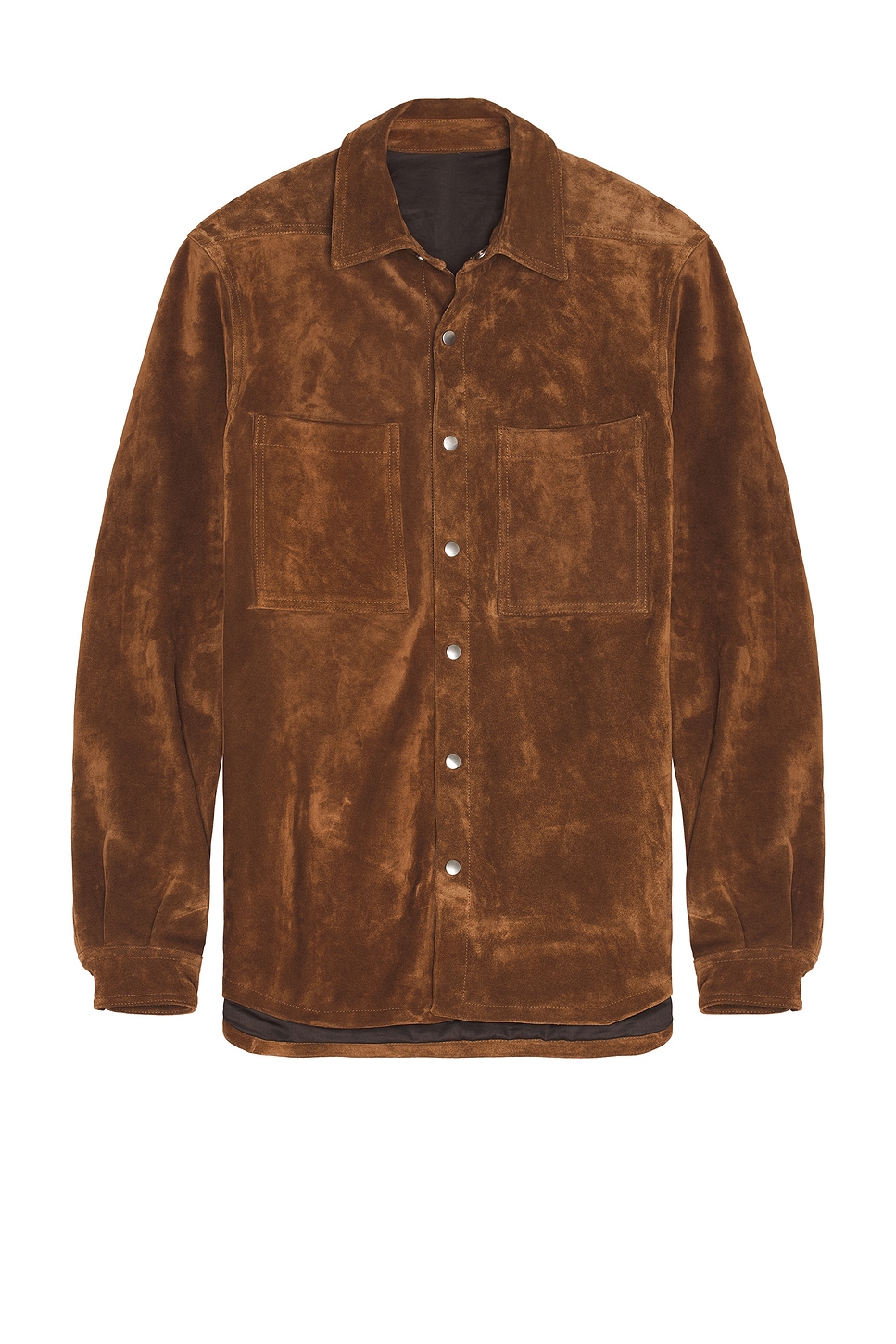 Image 1 of Rick Owens Outershirt in Chestnut