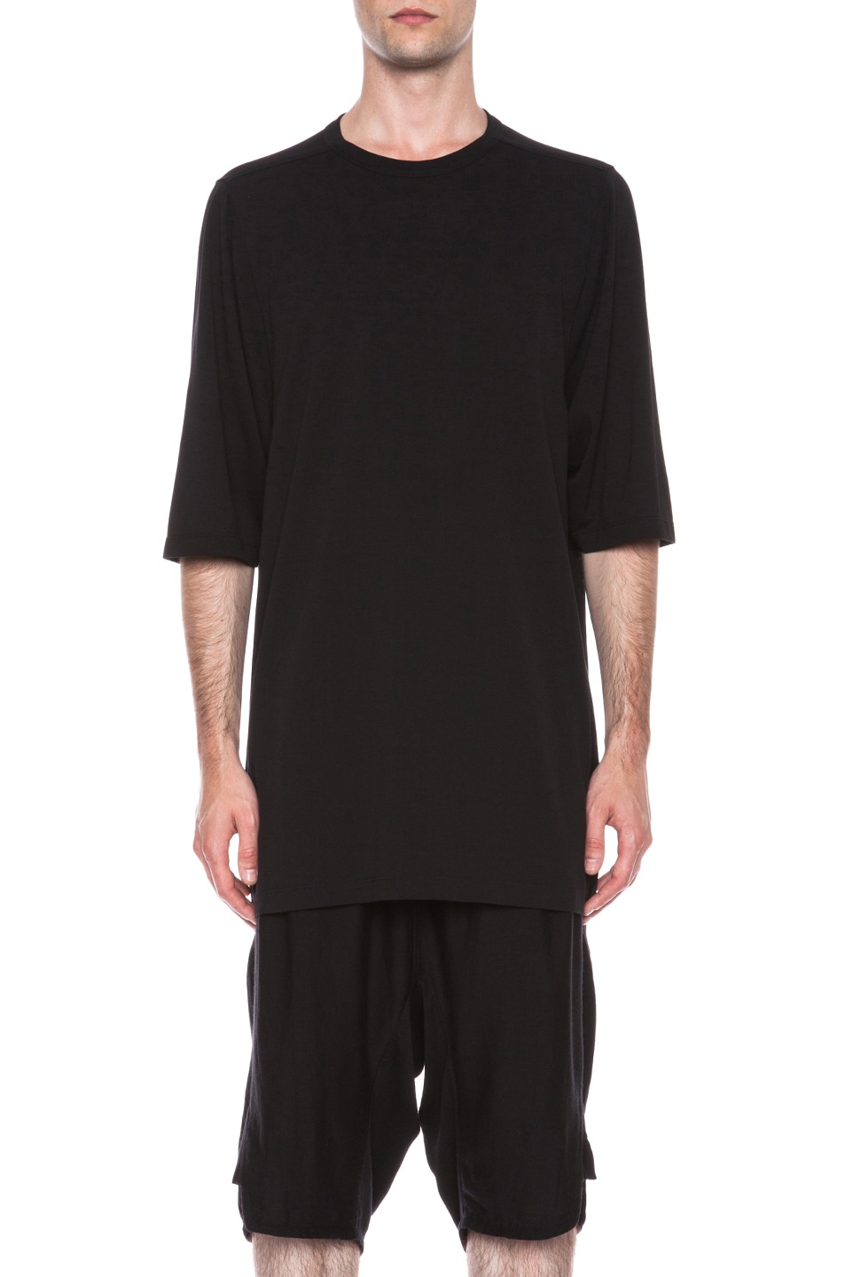 Image 1 of Rick Owens Bamby Crewneck Cotton Tee in Black