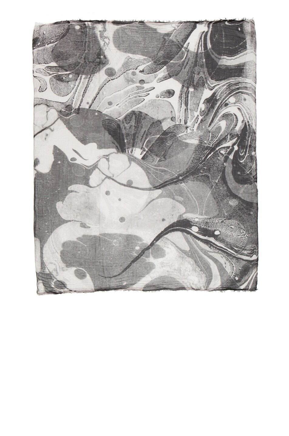 Image 1 of Rick Owens Psycho Print Scarf in Milk & Black