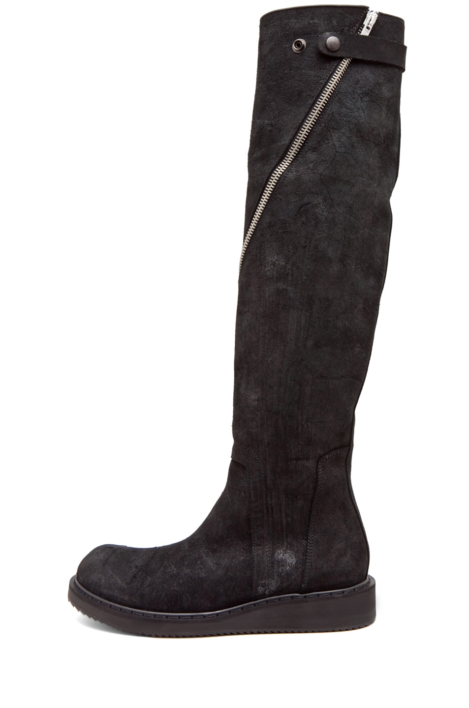 Image 1 of Rick Owens Zipped Tall Boot in Black
