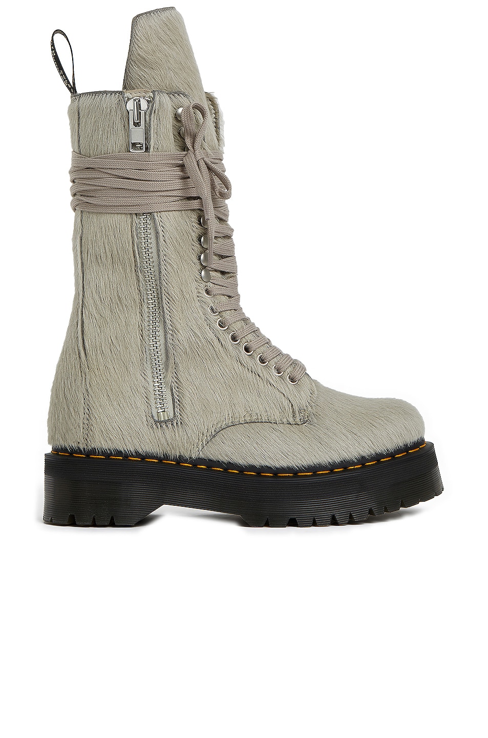 Image 1 of Rick Owens X Dr Martens Quad Sole Calf Length Boot in Pearl