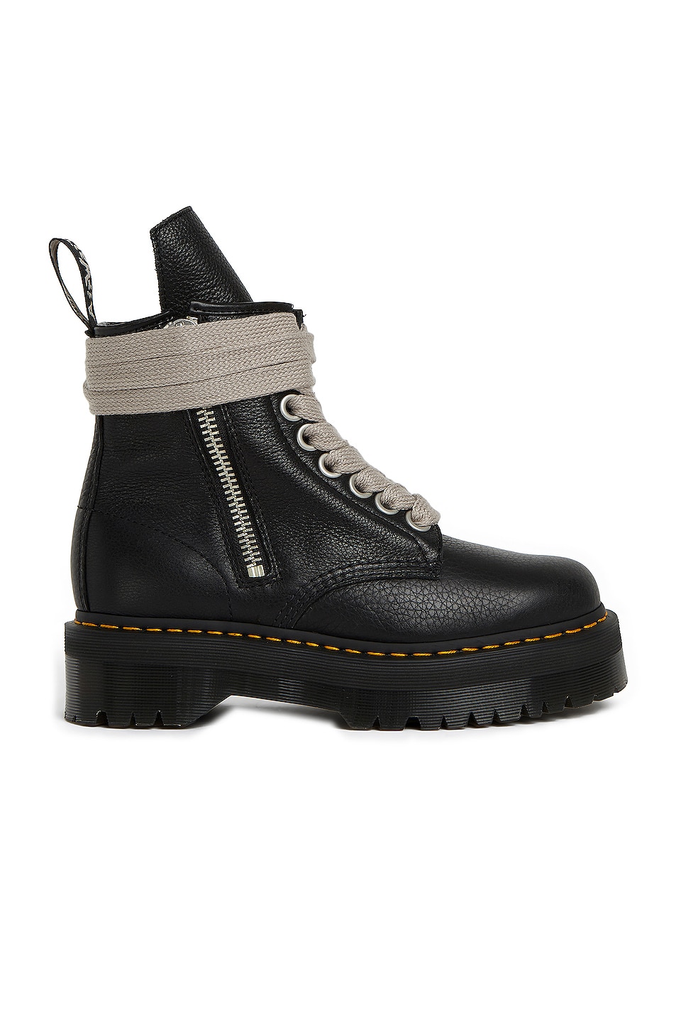 Image 1 of Rick Owens X Dr Martens Quad Sole Jumbo Lace Boot in Black