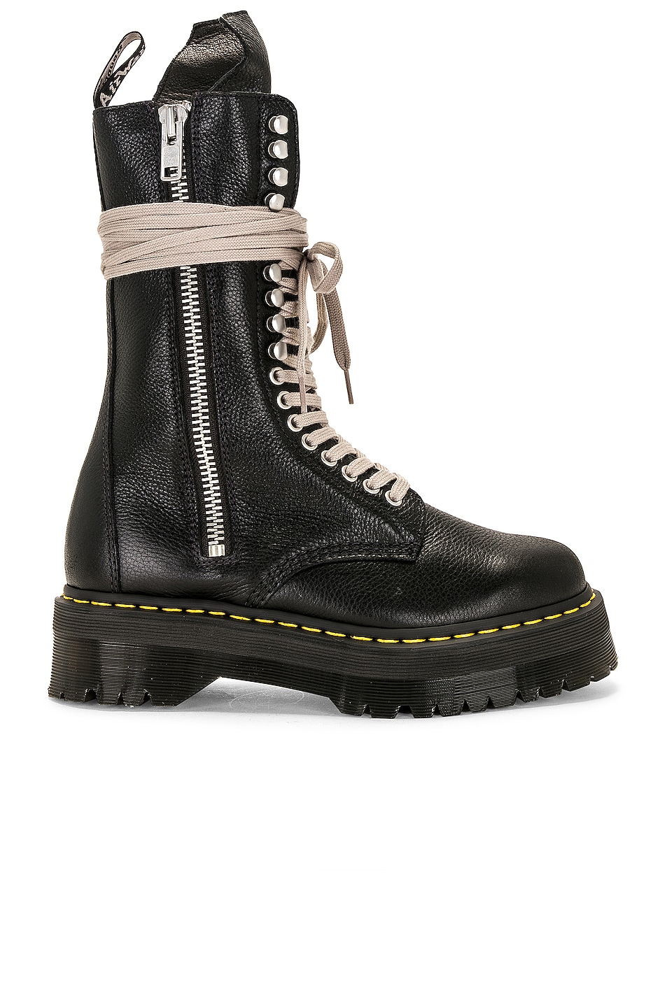 Image 1 of Rick Owens X Dr Martens Quad Sole Calf Length Boot in Black
