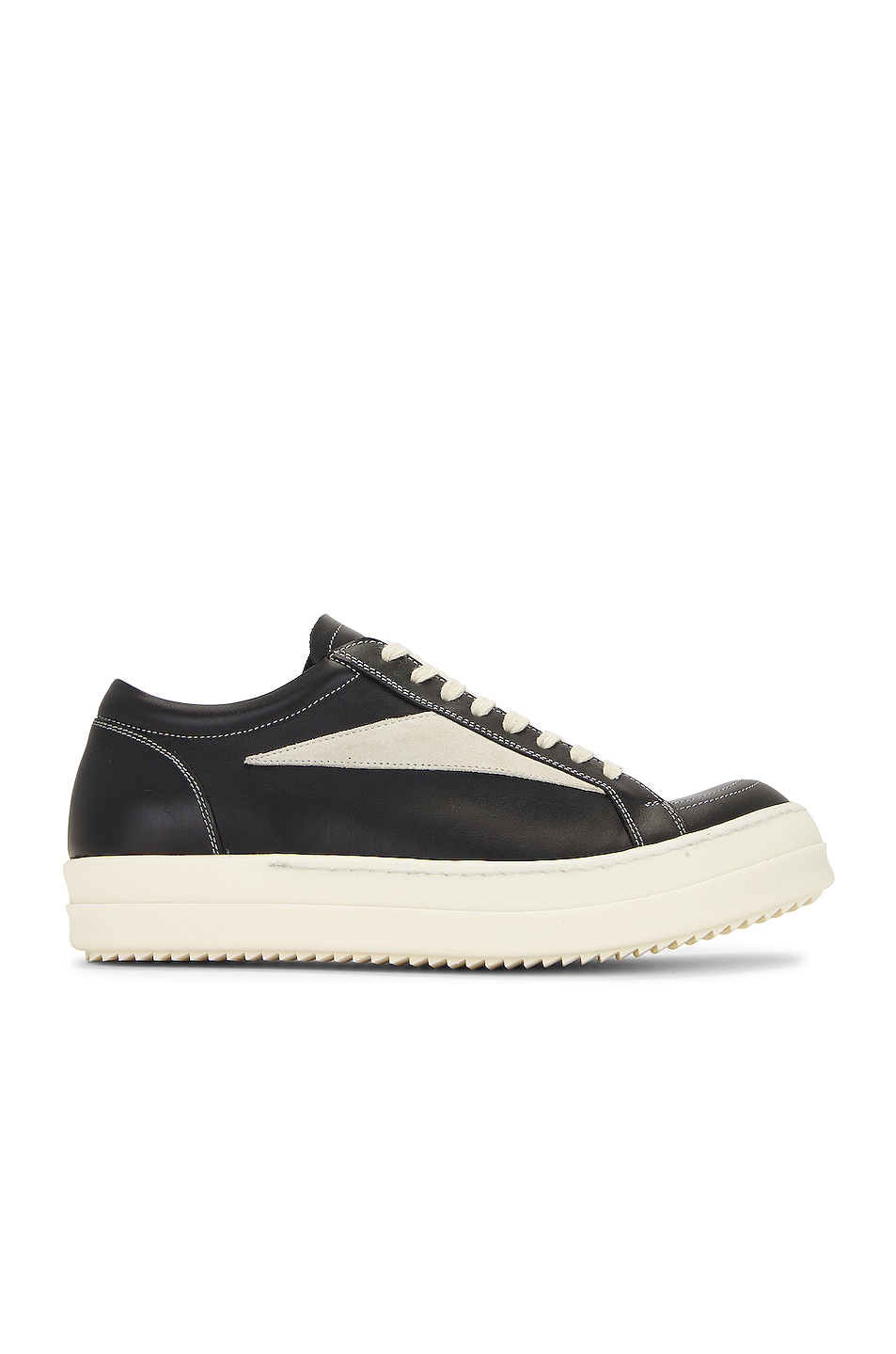 Image 1 of Rick Owens Vintage Sneaker in Black & Milk