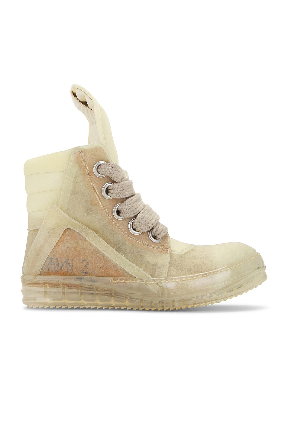 Rick Owens Geobasket Sneaker in Natural & Clear | FWRD