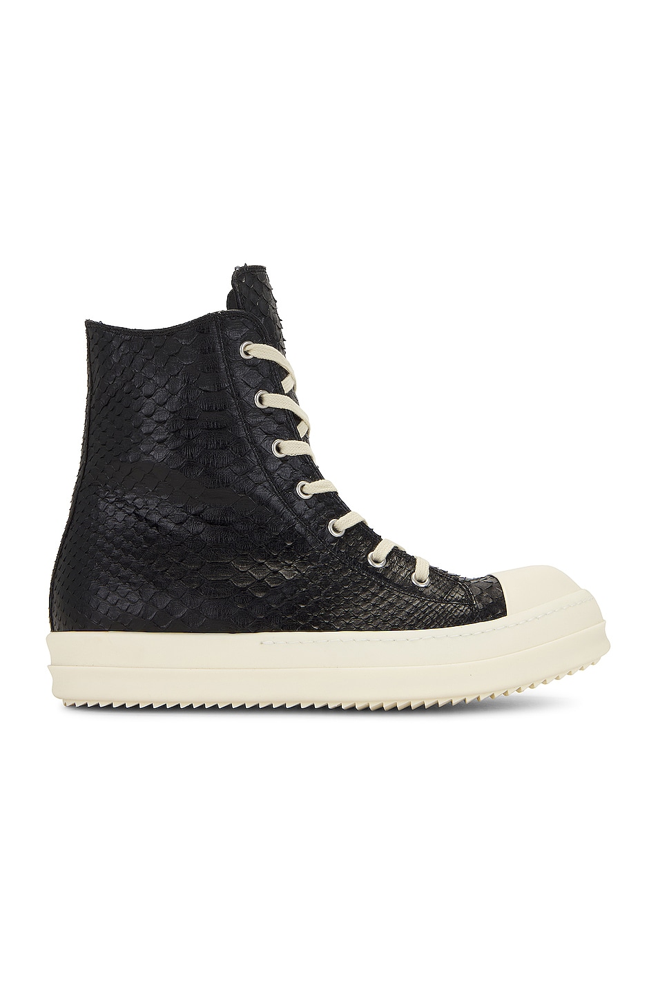 Rick Owens Ramone Sneaker in Black & Milk | FWRD