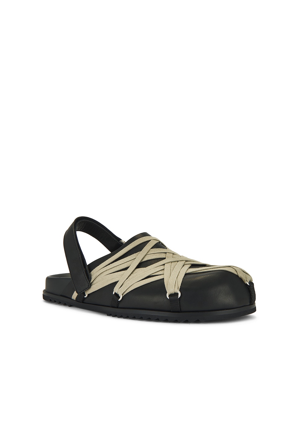 Rick Owens Concordians Megalaced Mules In Black