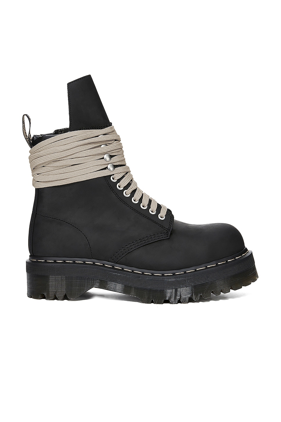 Image 1 of Rick Owens x Dr. Martens Quad Sole Steel Toe Boot in Black