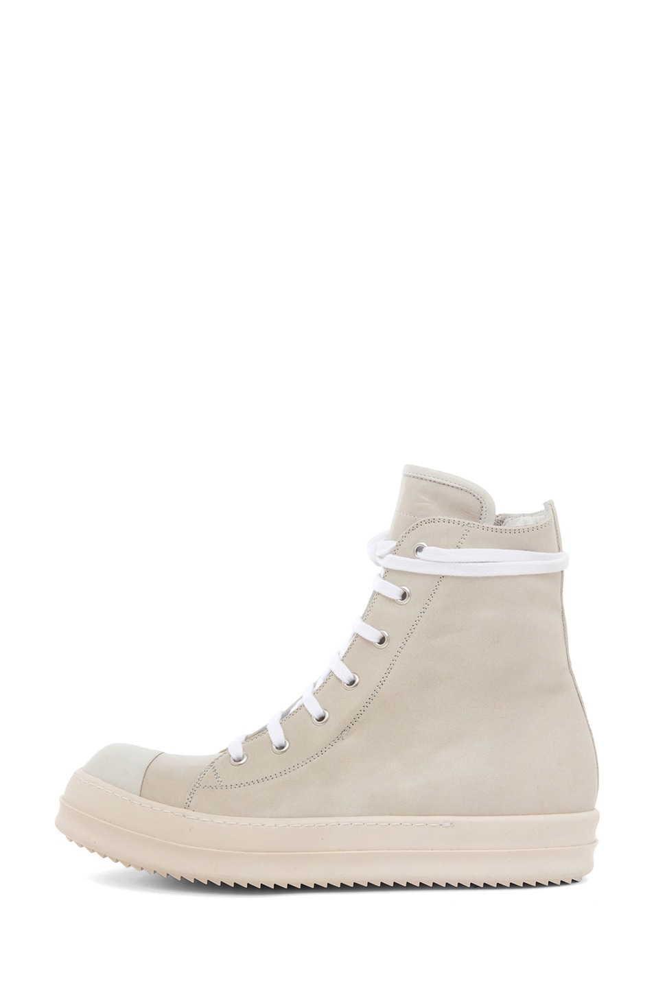 Image 1 of Rick Owens Sneaker in Pearl & White