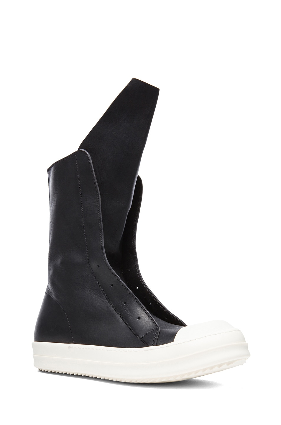 Rick Owens Leather Boots in Black | FWRD