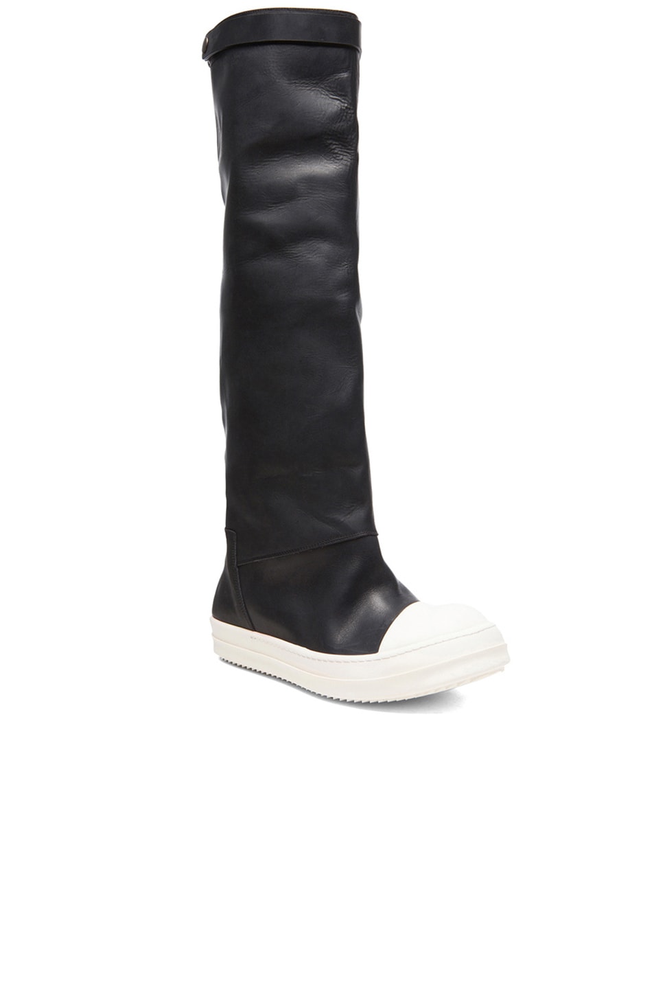 Image 1 of Rick Owens Elephant Leather Boots in Black & White