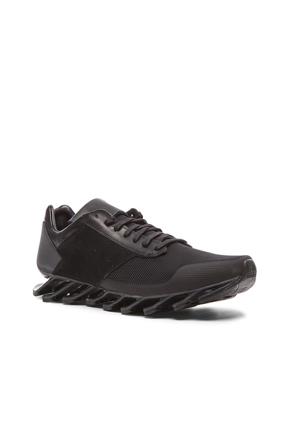 Image 1 of Rick Owens x Adidas Leather & Mesh Springblade Low in Black