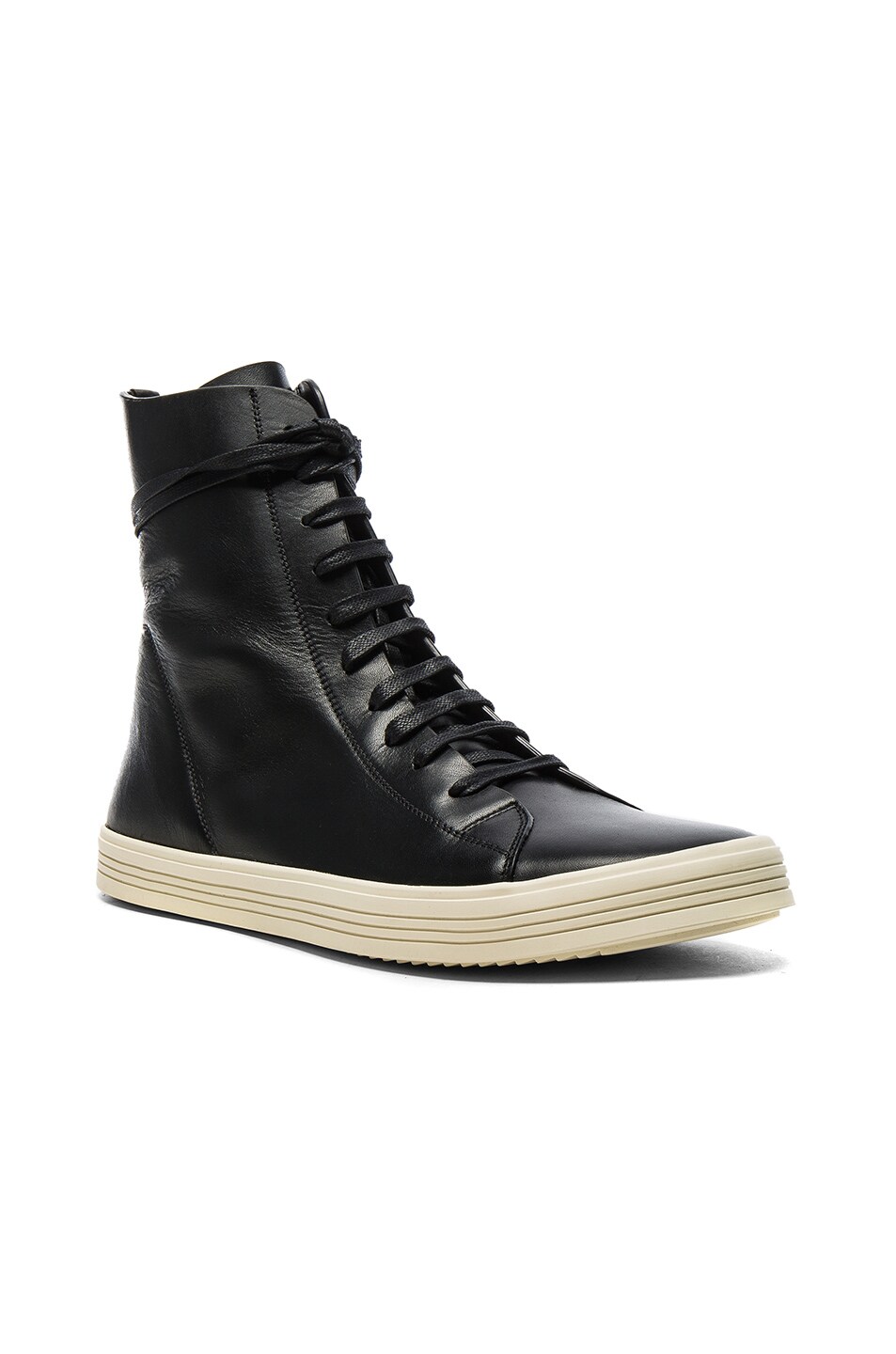 Image 1 of Rick Owens Leather Mastosneaks in Black