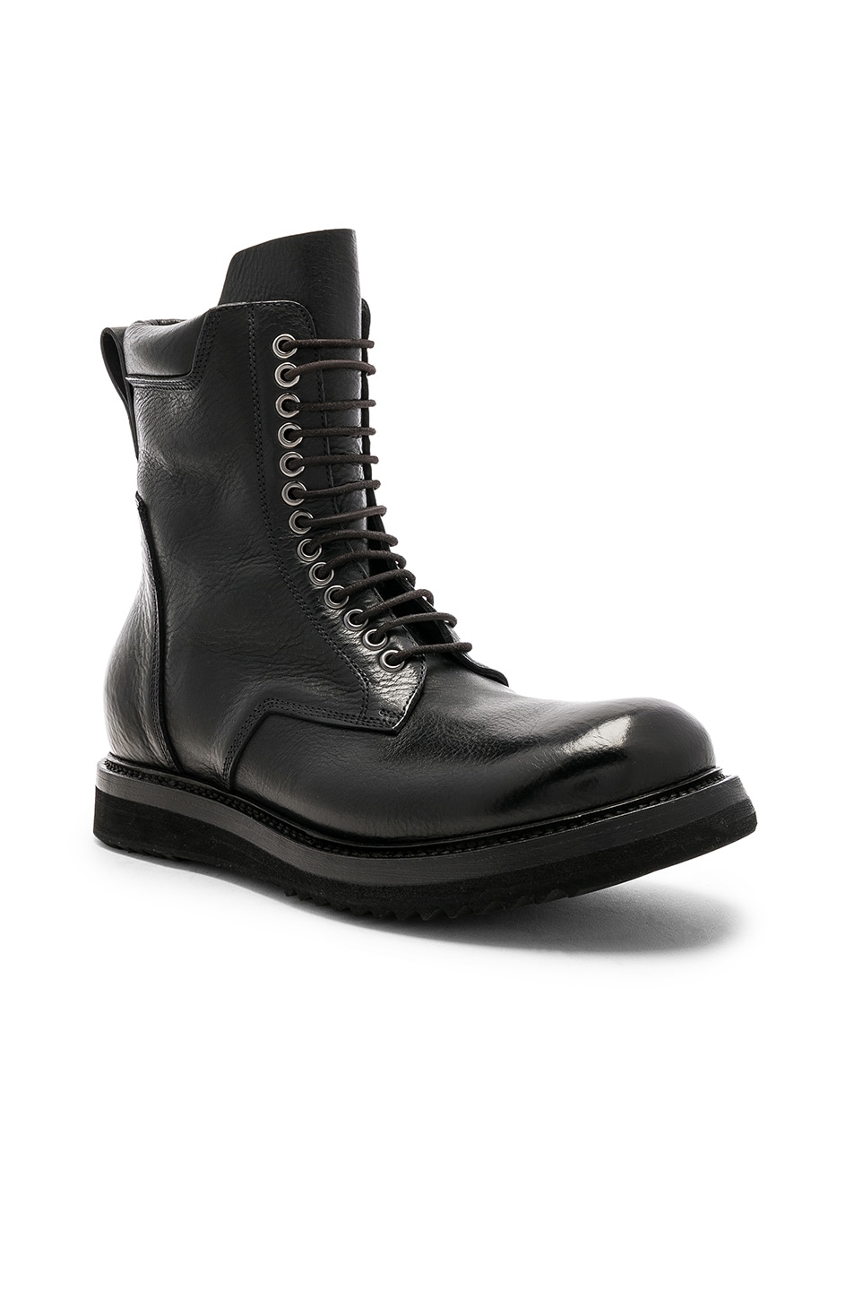 Image 1 of Rick Owens Leather Low Army Boots in Black