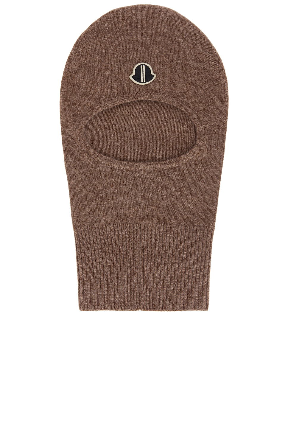 X Moncler Knit Skull Beanie in Taupe