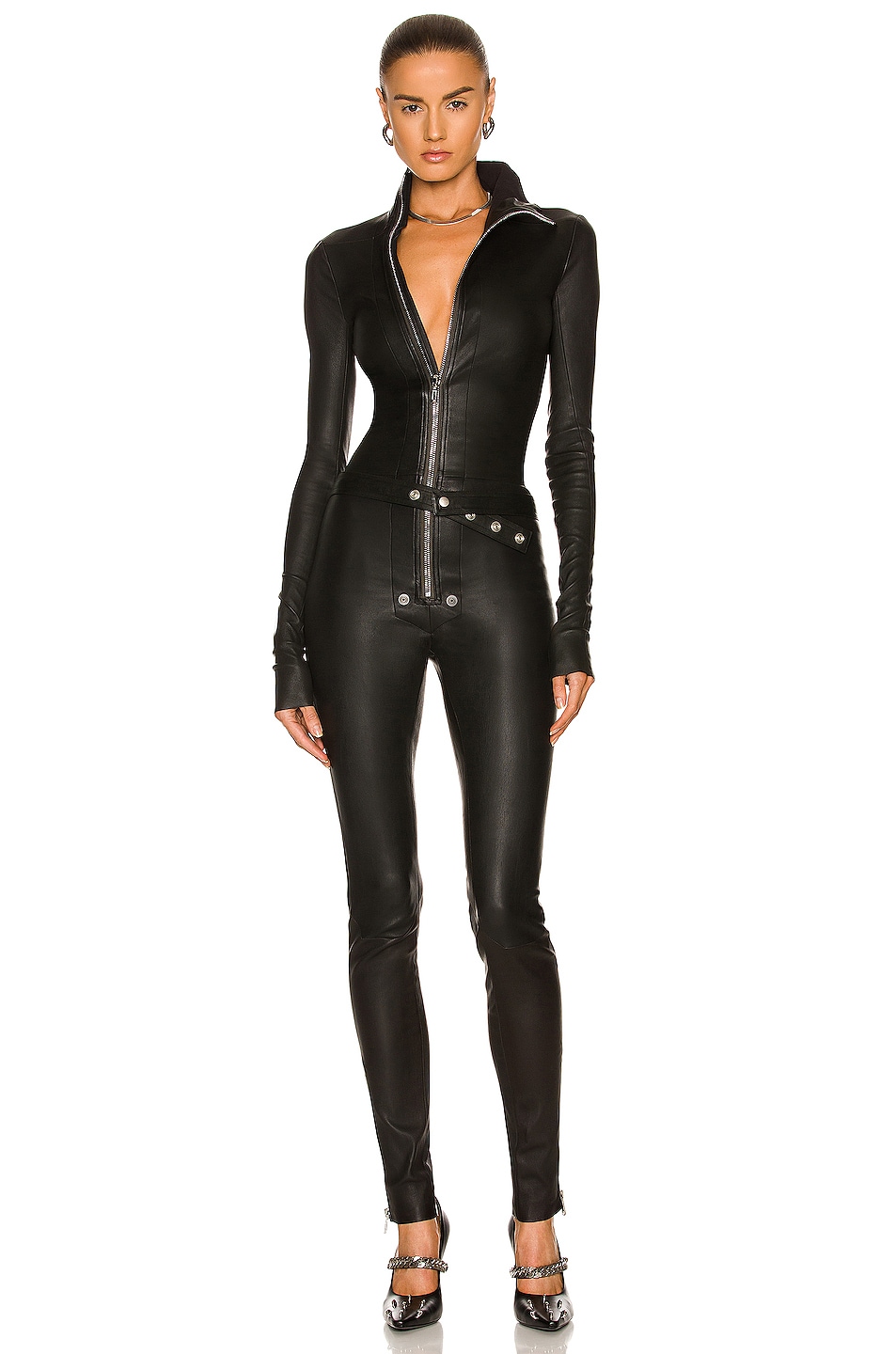 Image 1 of Rick Owens Tight Gary Catsuit in Black