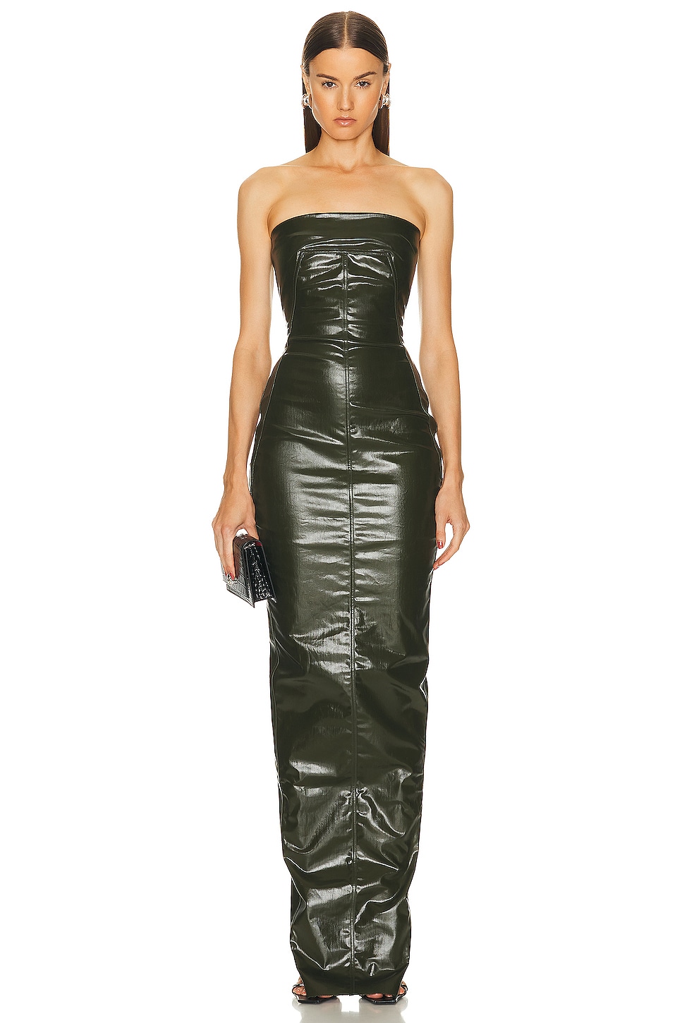 Image 1 of Rick Owens Bustier Gown in Forest