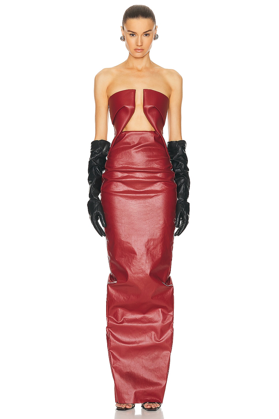 Image 1 of Rick Owens Prong Gown in Cardinal Red