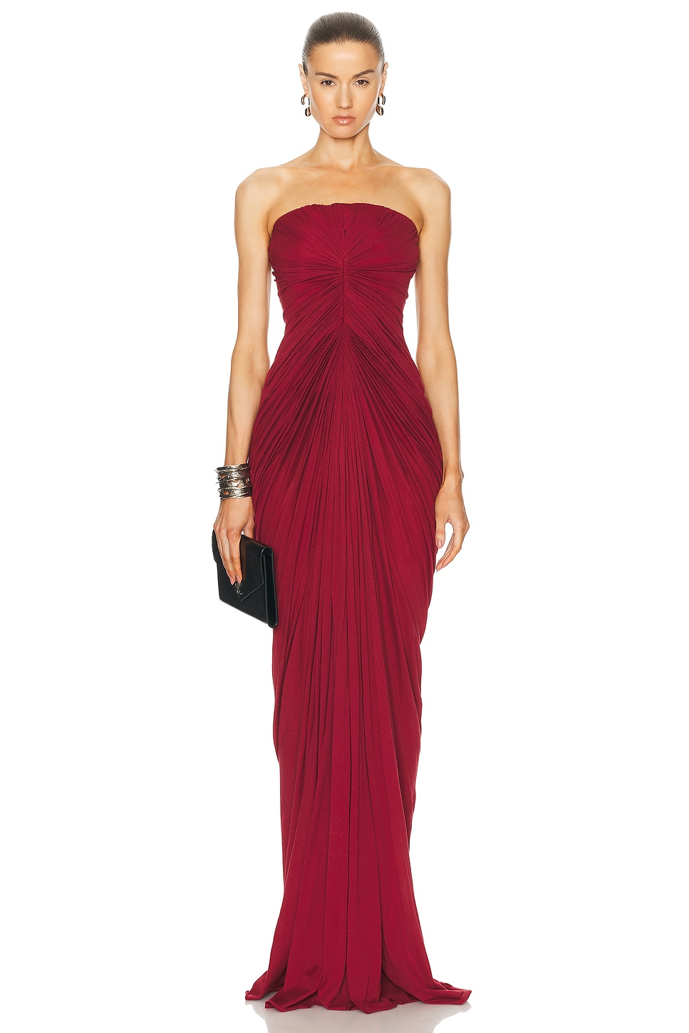 Image 1 of Rick Owens Radiance Bustier Gown in Cherry