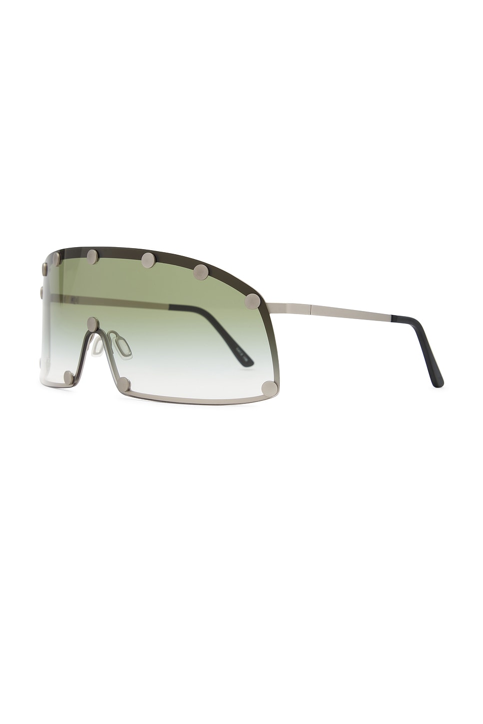 Rick Owens Shield Sunglasses In Green