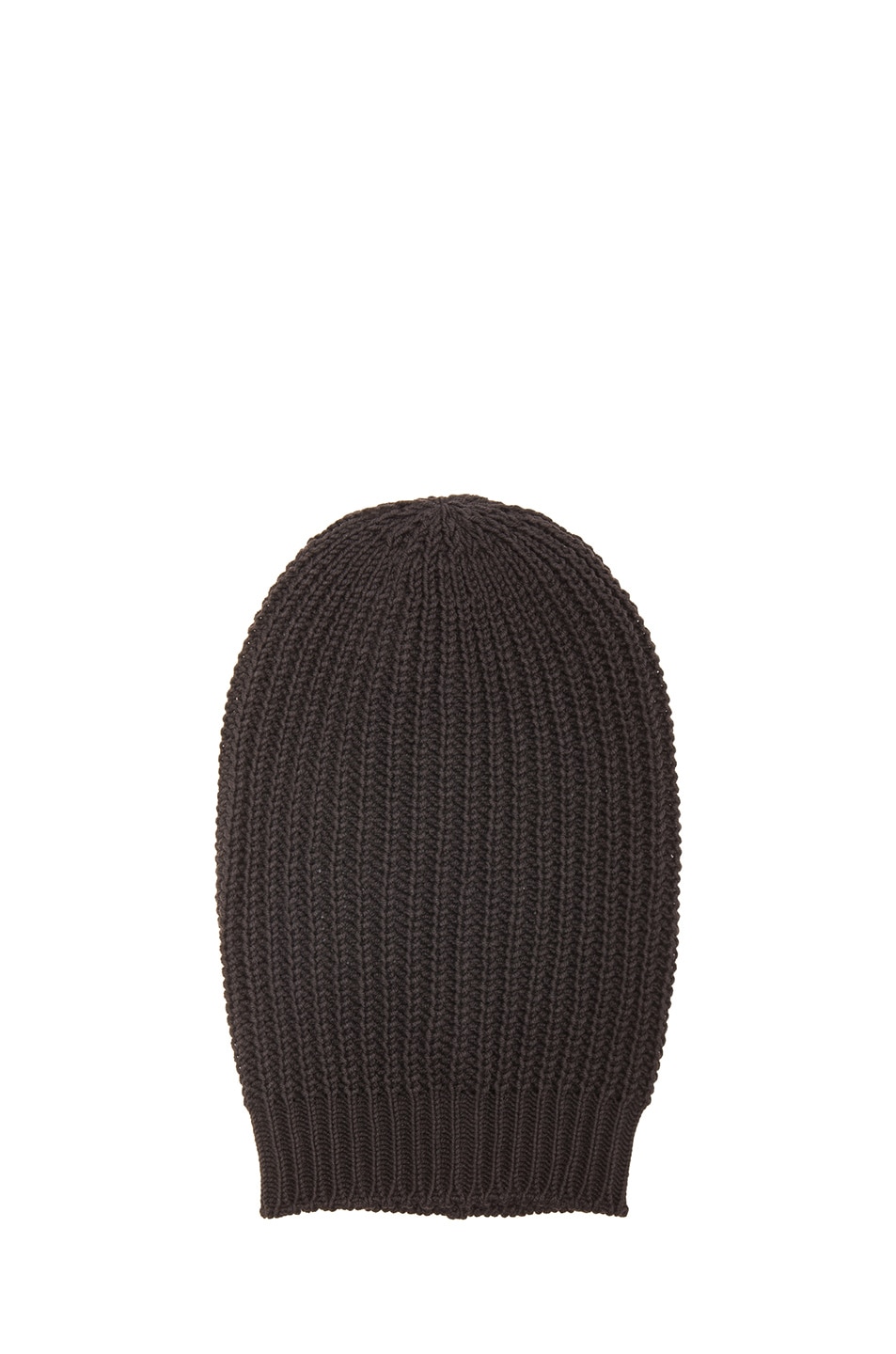 Image 1 of Rick Owens Ribbed Beanie in Black