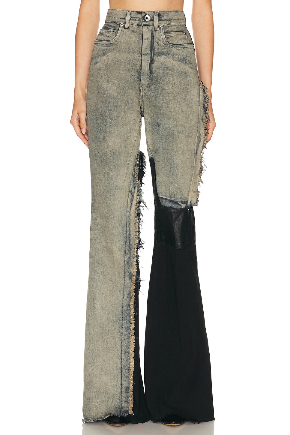 Image 1 of Rick Owens Bolan Bootcut in Dirty Hustler & Black