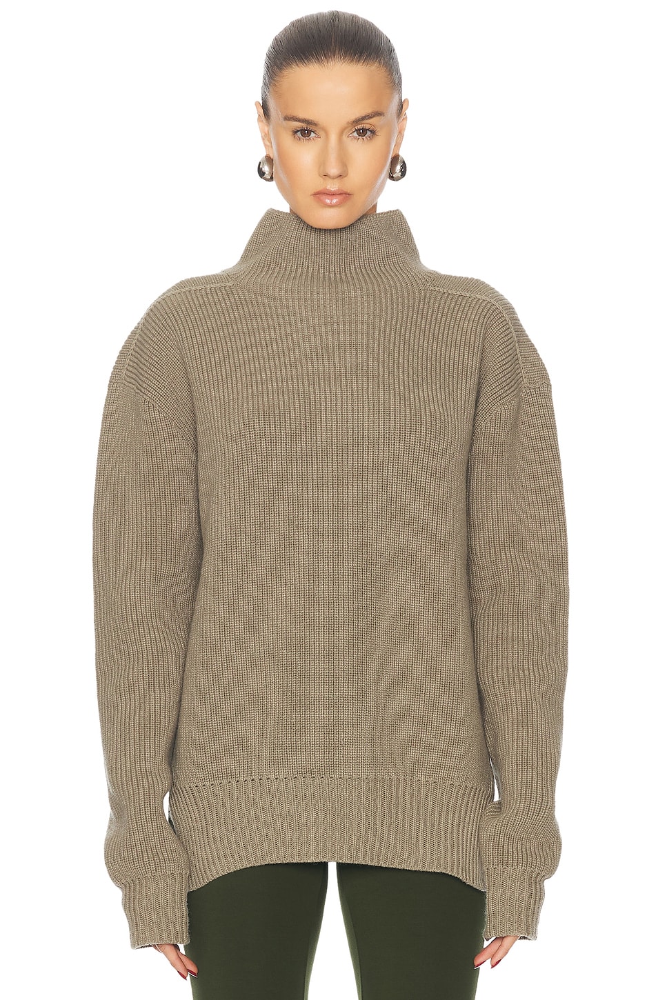 Image 1 of Rick Owens Fisherman Tabard Sweater in Dust