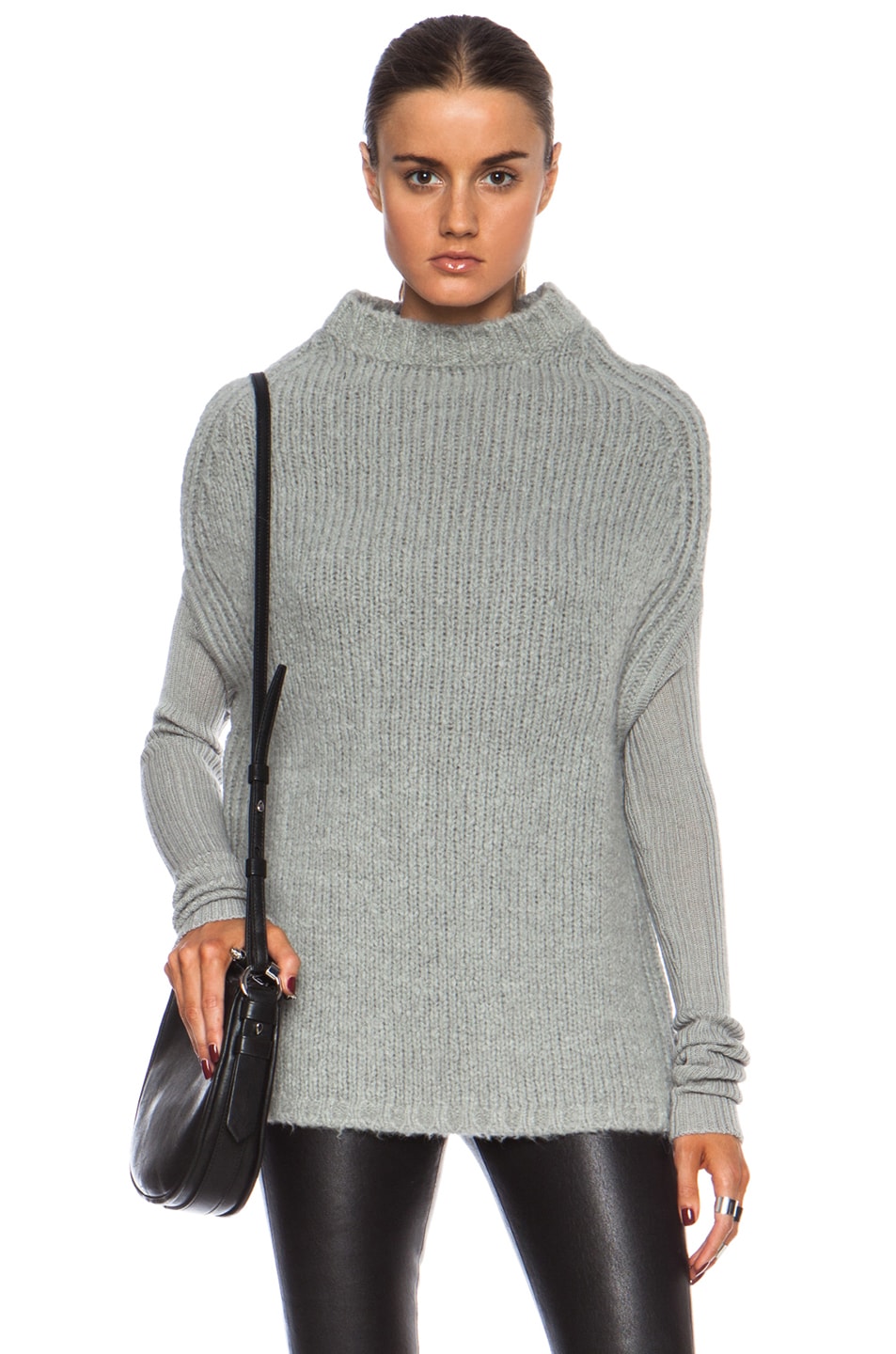 Image 1 of Rick Owens Crater Knit Cashmere-Blend Sweater in Tear