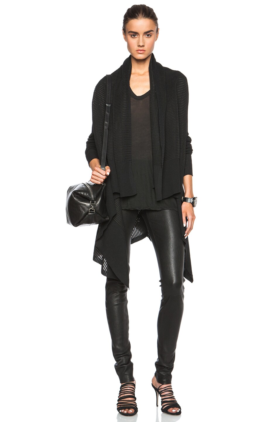 Image 1 of Rick Owens Cotton-Blend Wrap in Black