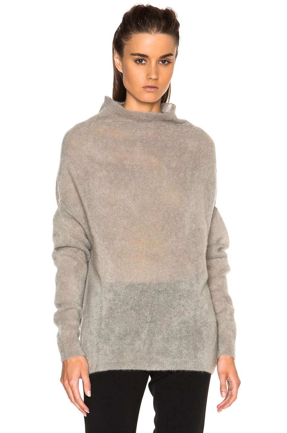 Image 1 of Rick Owens Crater Fuzzy Knit Sweater in Nil