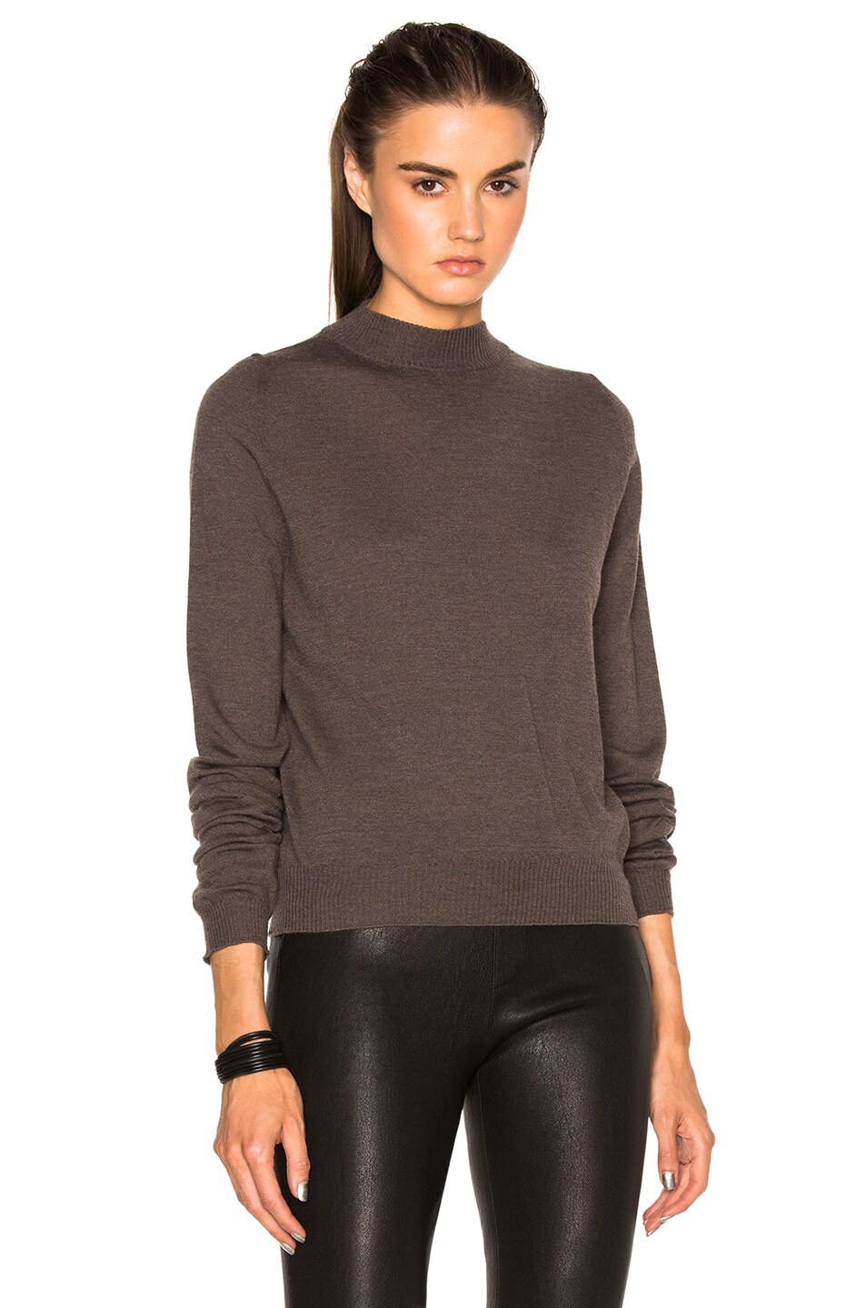 Image 1 of Rick Owens Biker Lupetto Sweater in DNA Dust