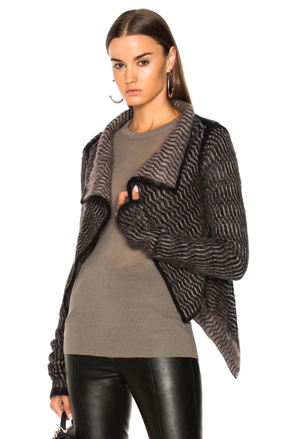 Image 1 of Rick Owens Butterfly Wrap Cardigan in Multi