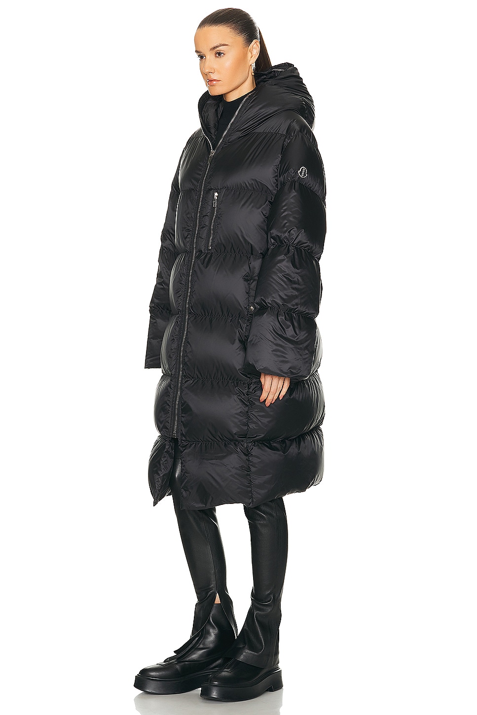 Rick Owens X Moncler Gimp Coat in Black | FWRD