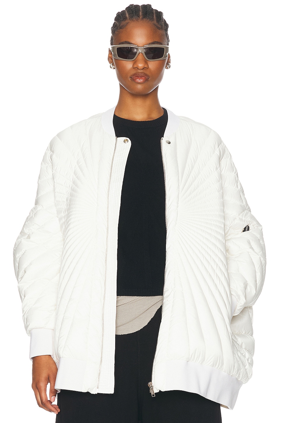 Image 1 of Rick Owens X Moncler Radiance Peter Jacket in Milk