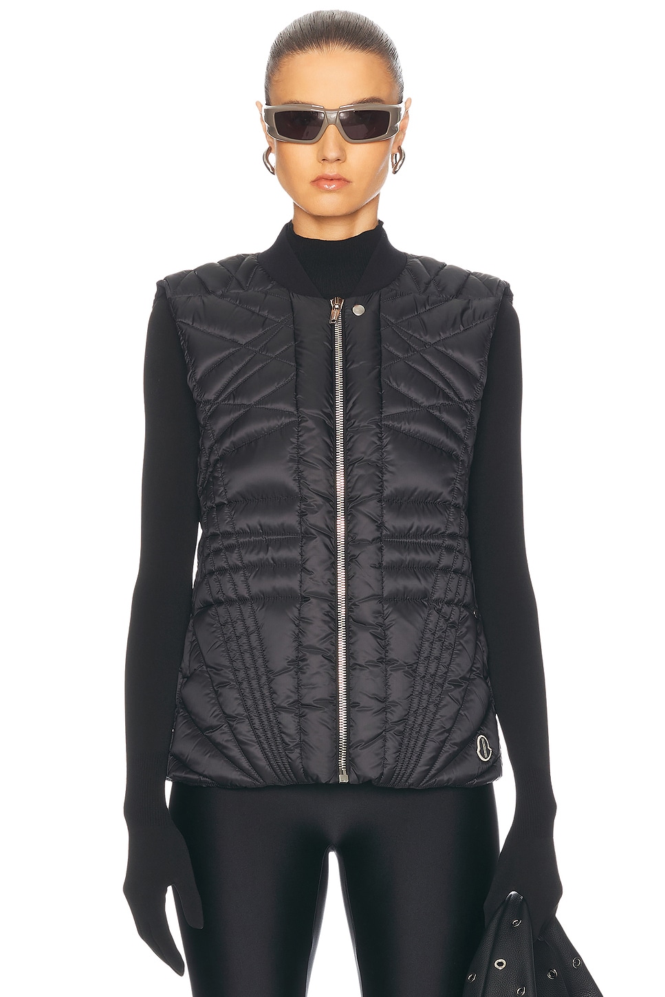 Image 1 of Rick Owens X Moncler Megapenta Flight Vest in Black