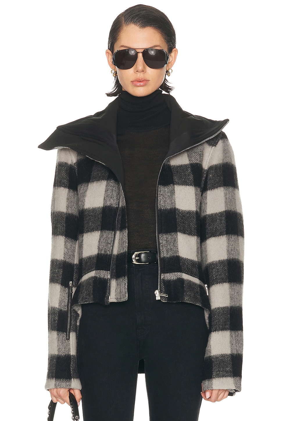 Image 1 of Rick Owens Exploder Jacket in Black Plaid