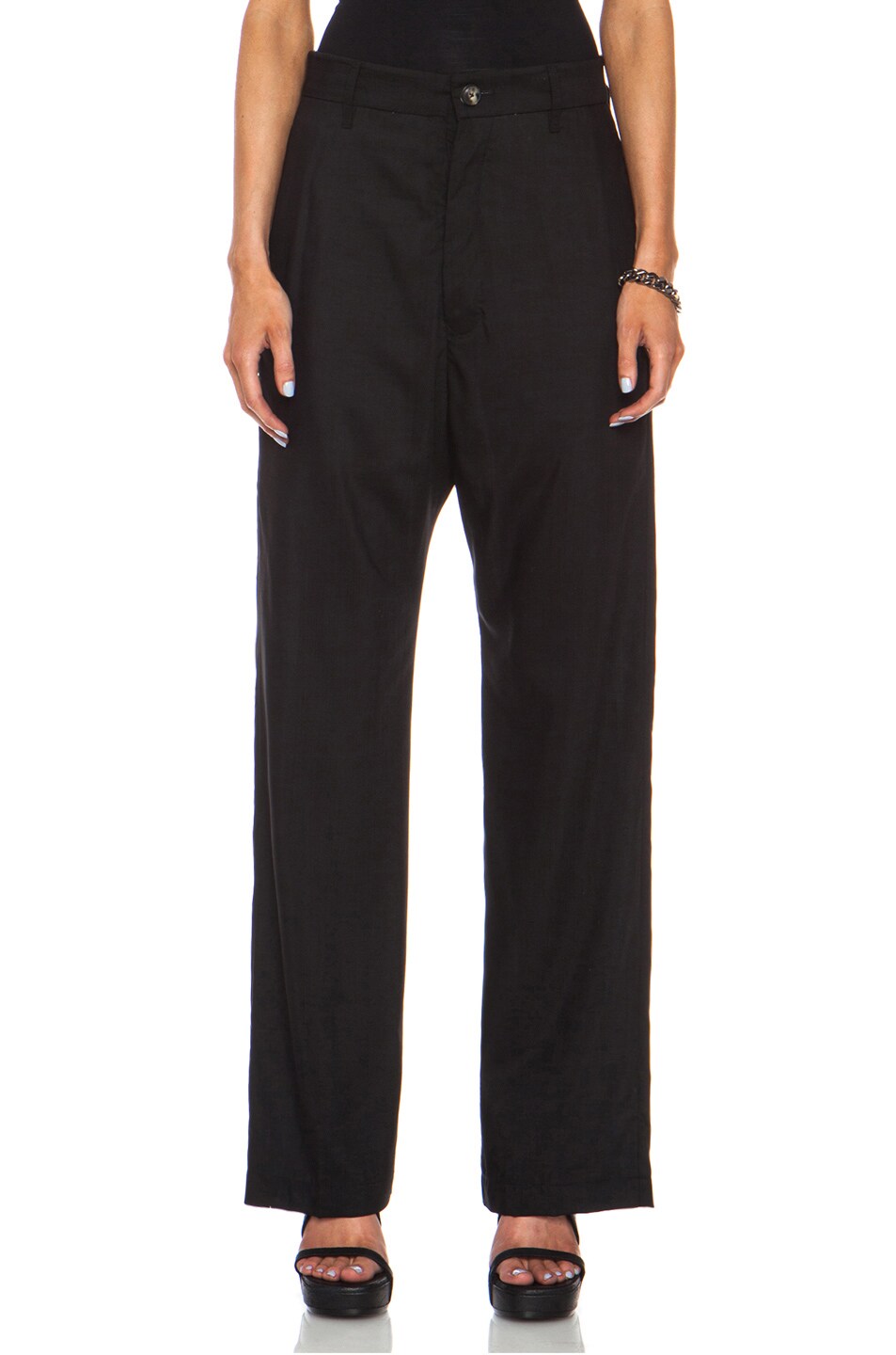Image 1 of Rick Owens Lombard New Wool Pant in Black