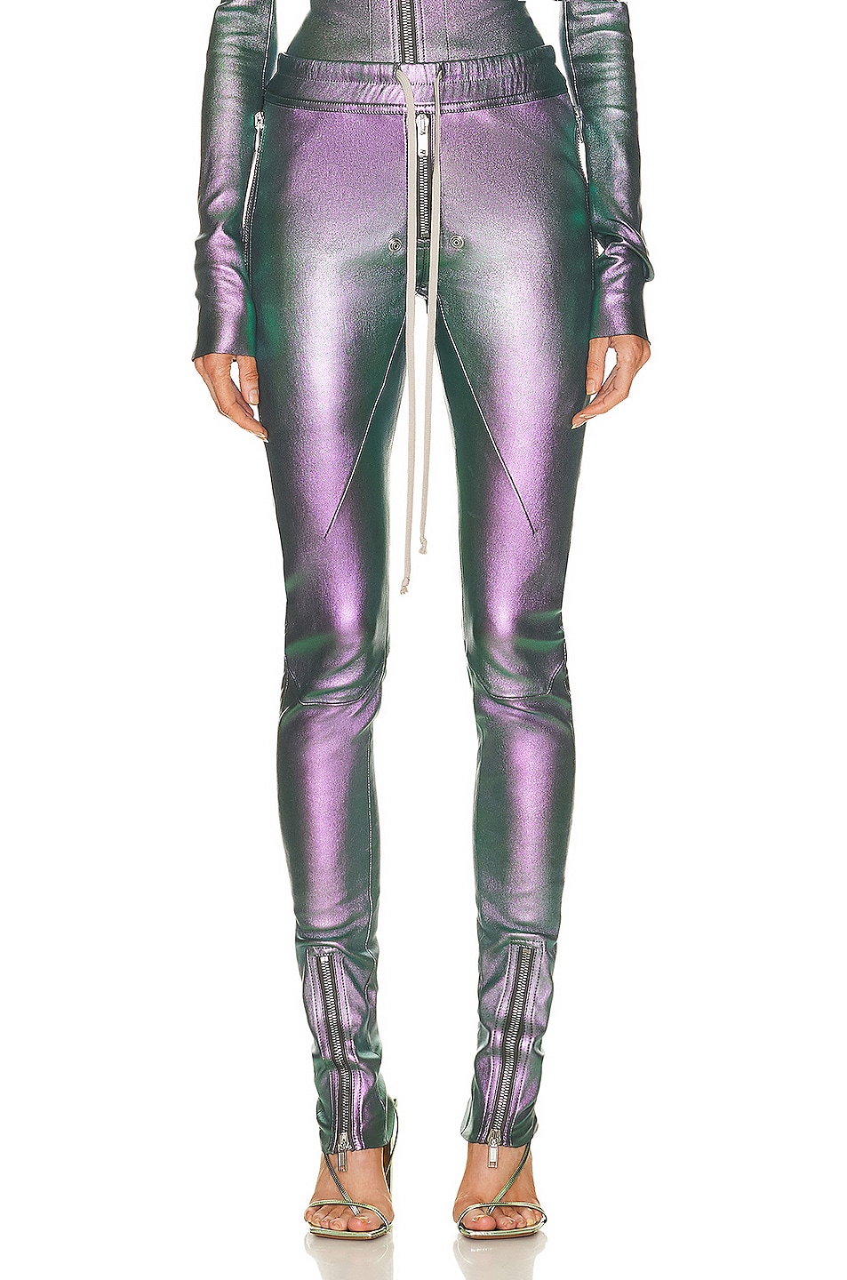 Image 1 of Rick Owens Gary Leather Pant in Iridescent