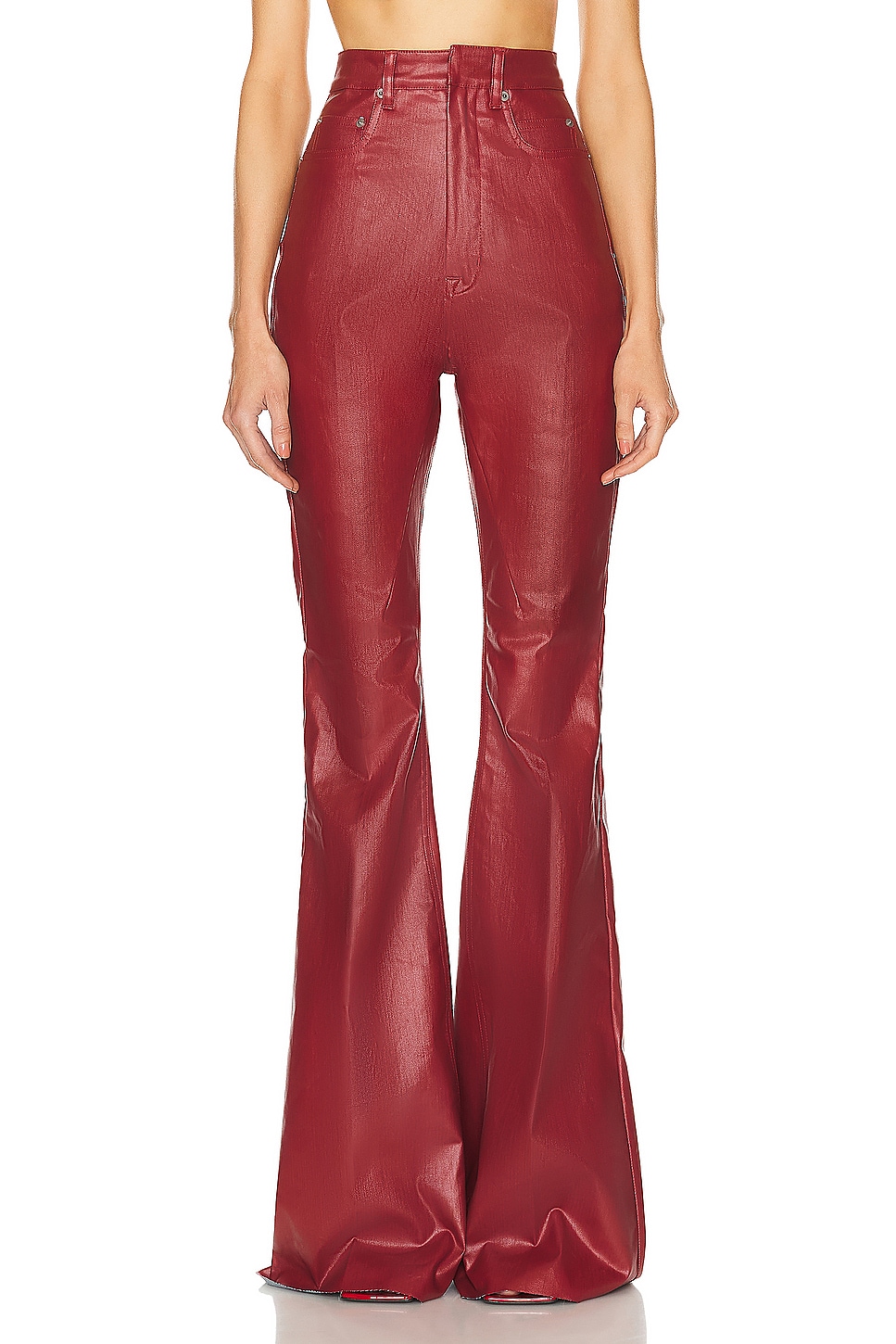 Image 1 of Rick Owens Bolan Bootcut Pants in Cardinal Red