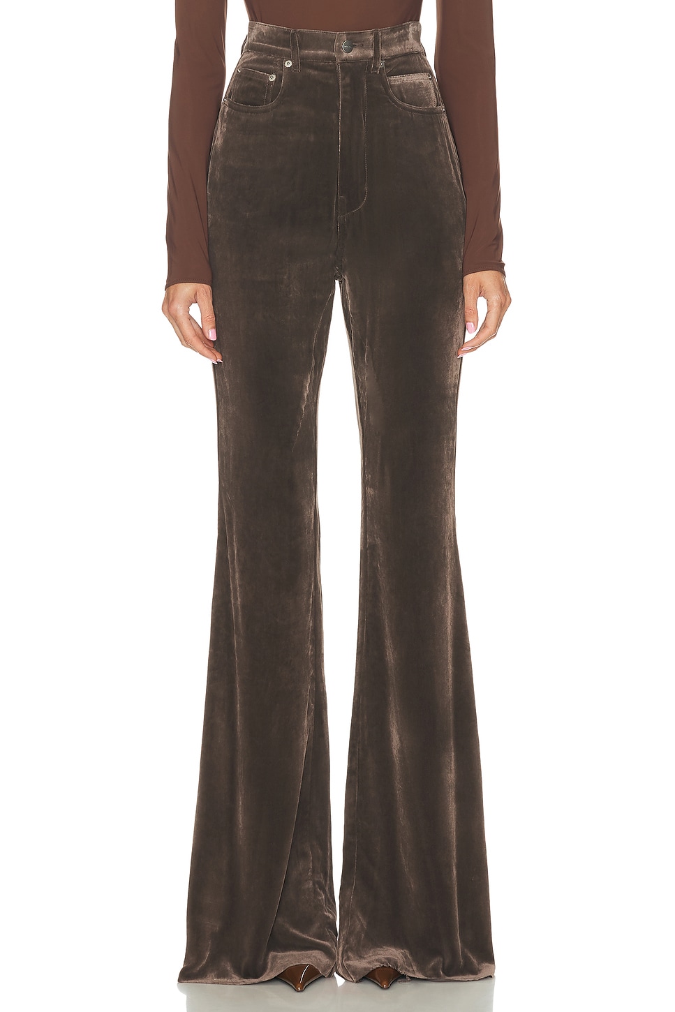 Rick Owens Bolan Bootcut Pant In Animal Print