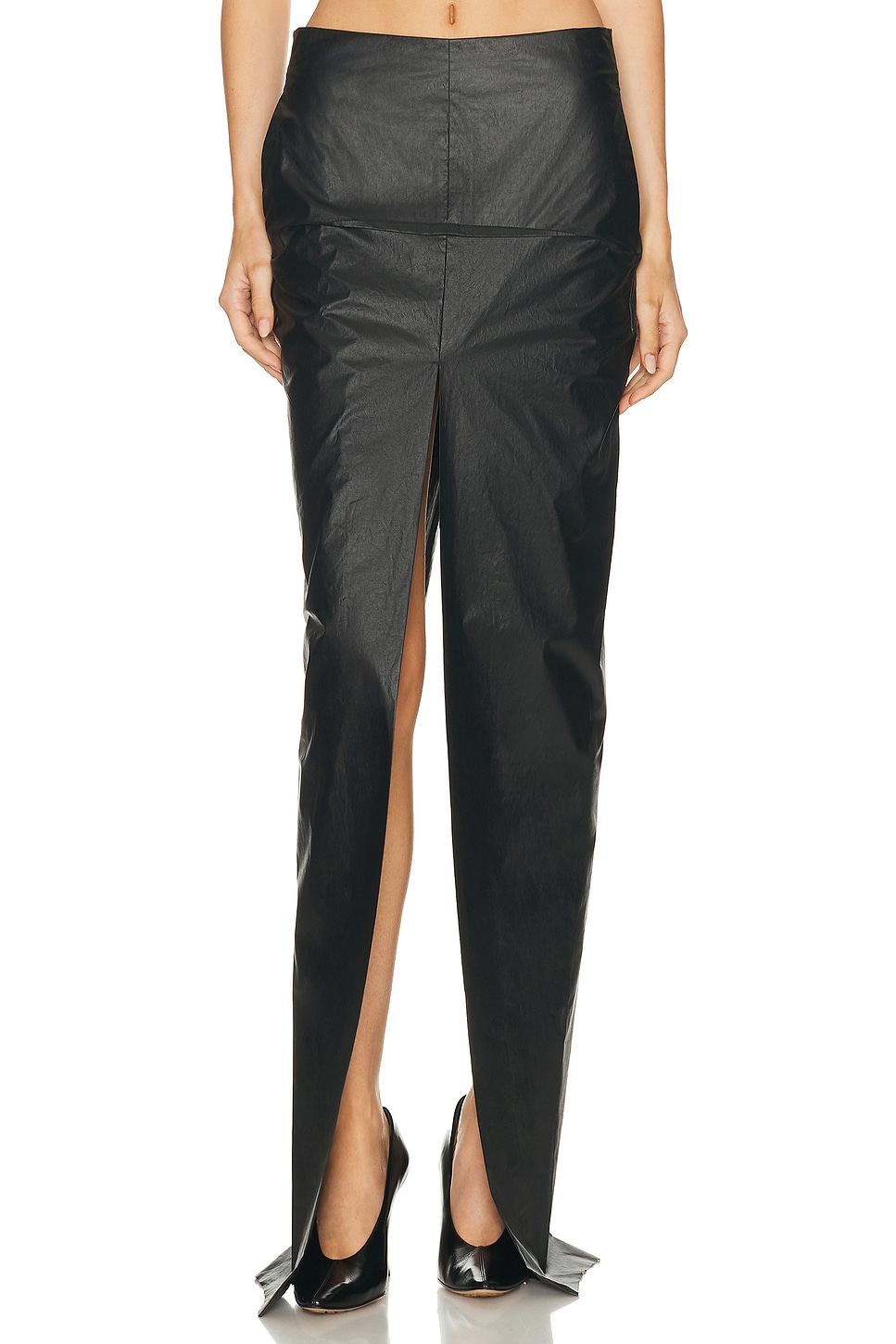 Rick Owens Sliced Skirt In Black