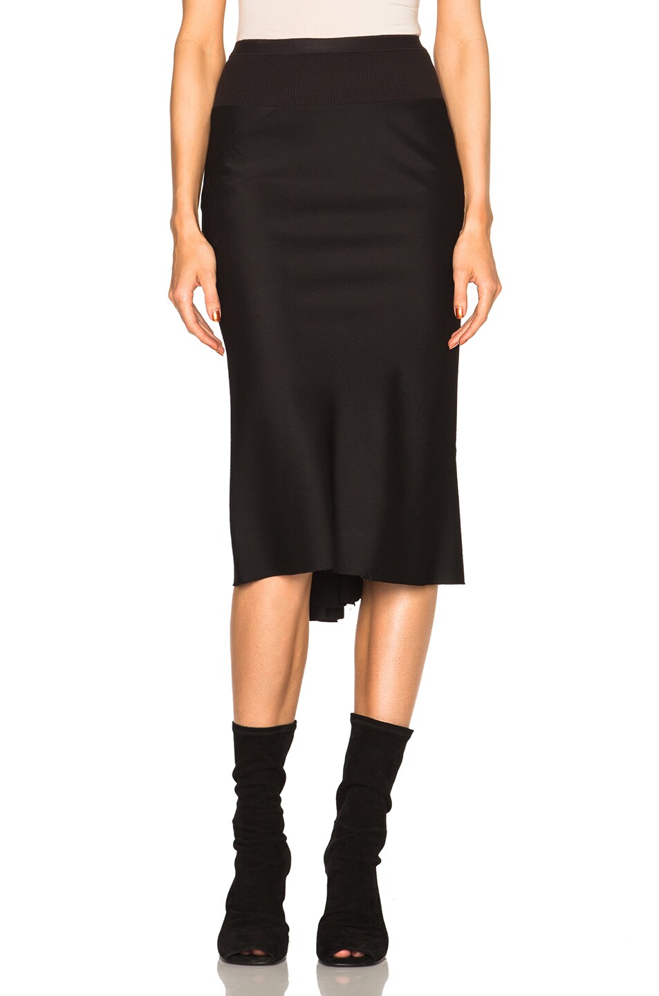 Image 1 of Rick Owens Vincente Knee Length Skirt in Black