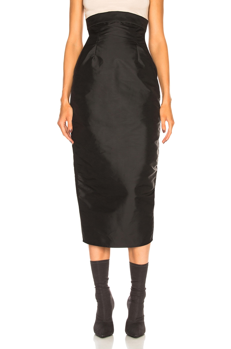 Image 1 of Rick Owens Shirt Dirt Pillar Skirt in Black