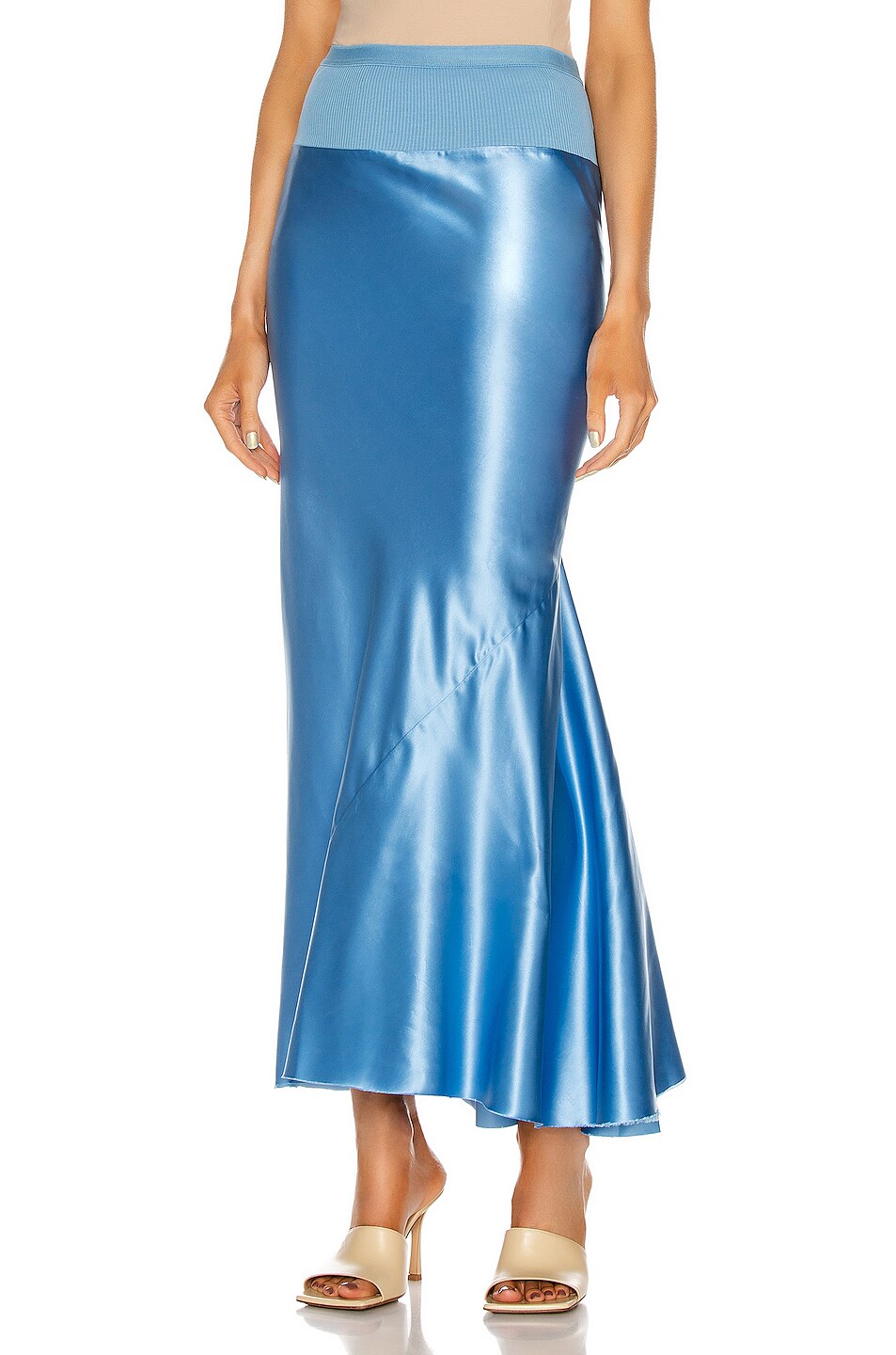 Image 1 of Rick Owens Calf Length Skirt in Nublu