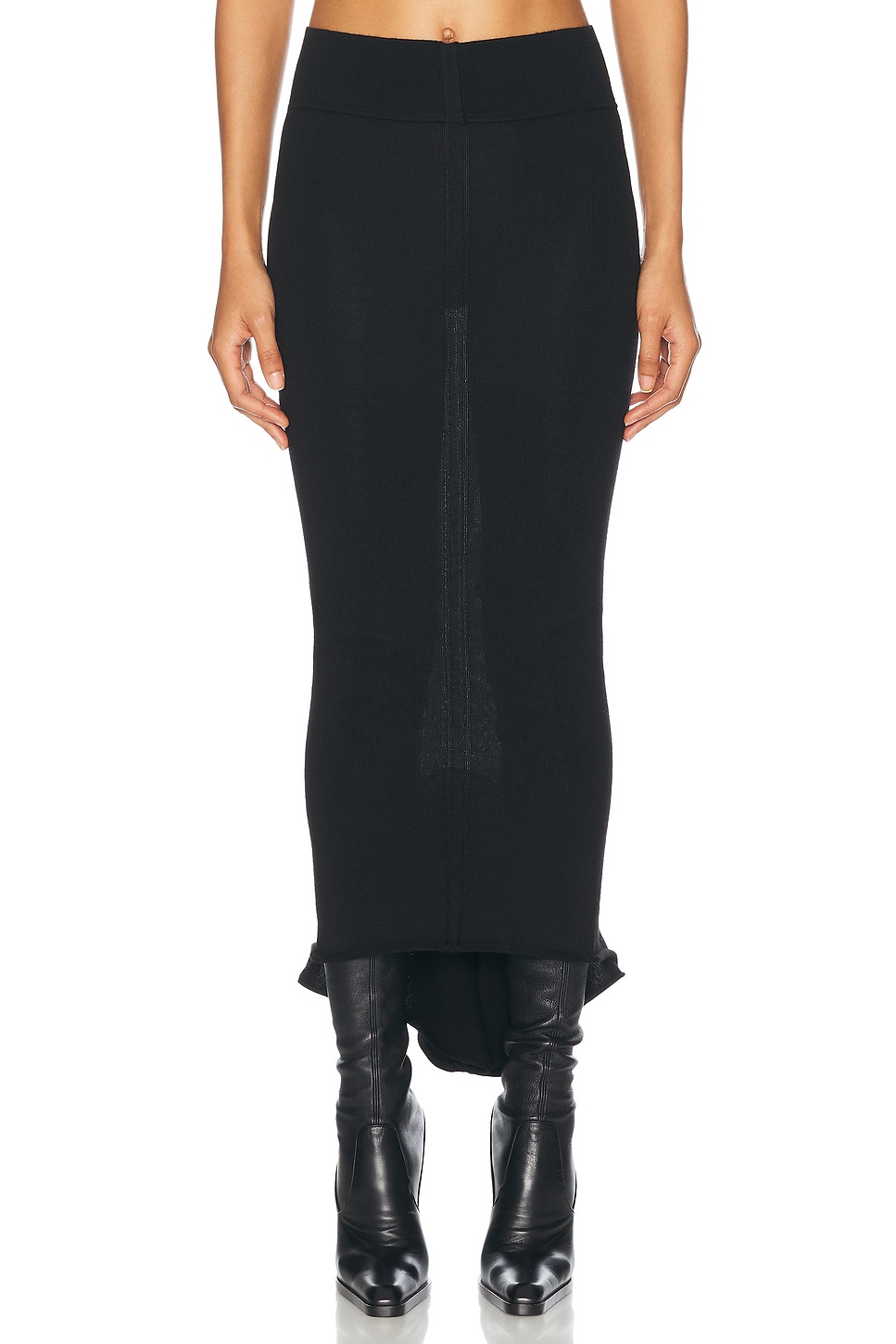 Calf Dauphine Skirt in Black