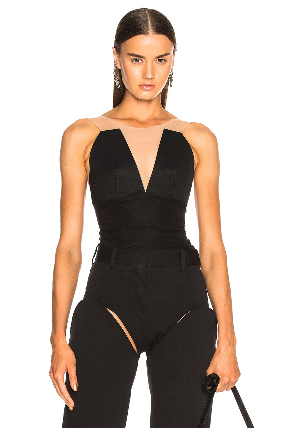 Image 1 of Rick Owens Prong Bustier Top in Black