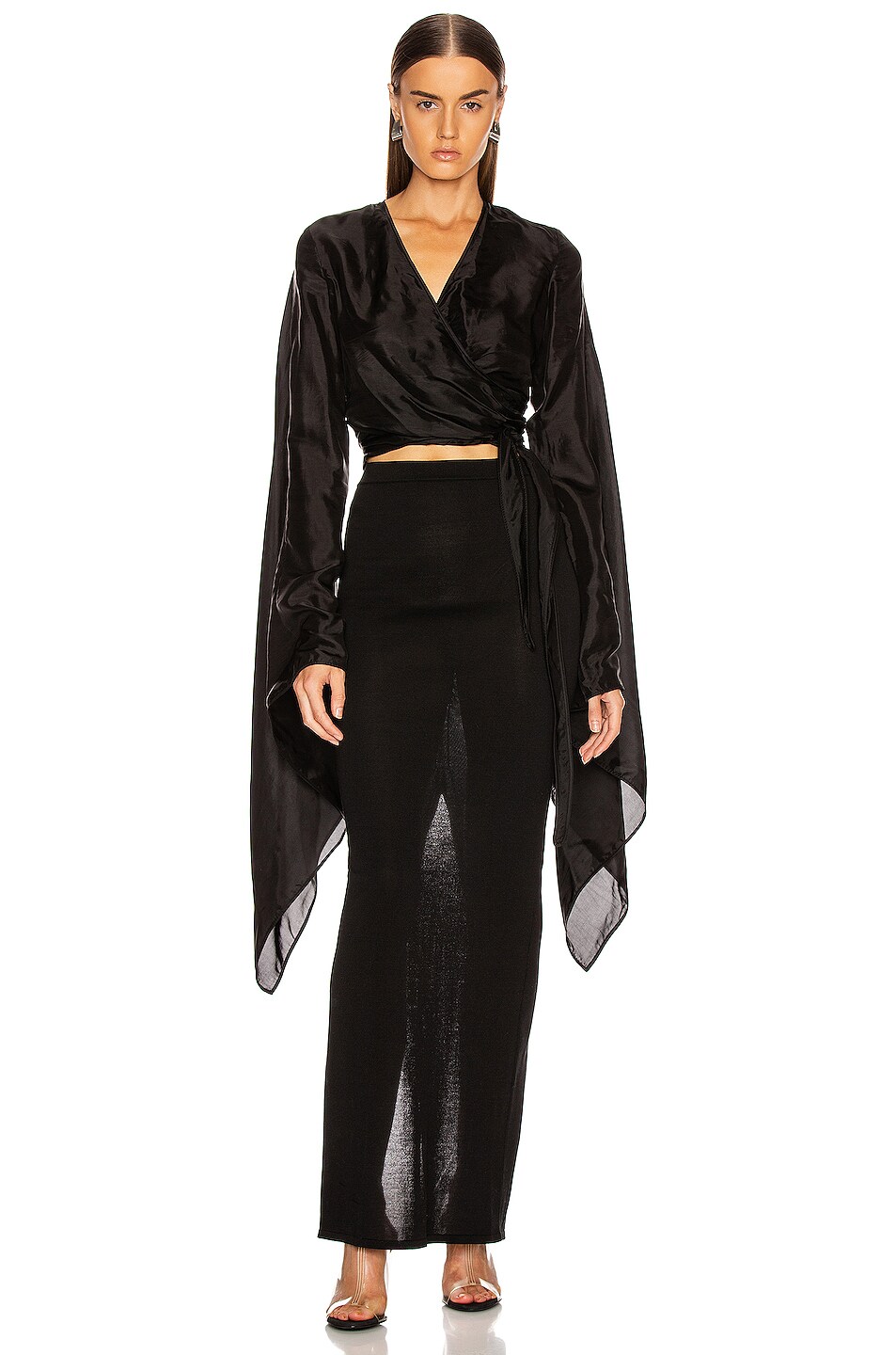 Image 1 of Rick Owens Wrapped Mercury Top in Black