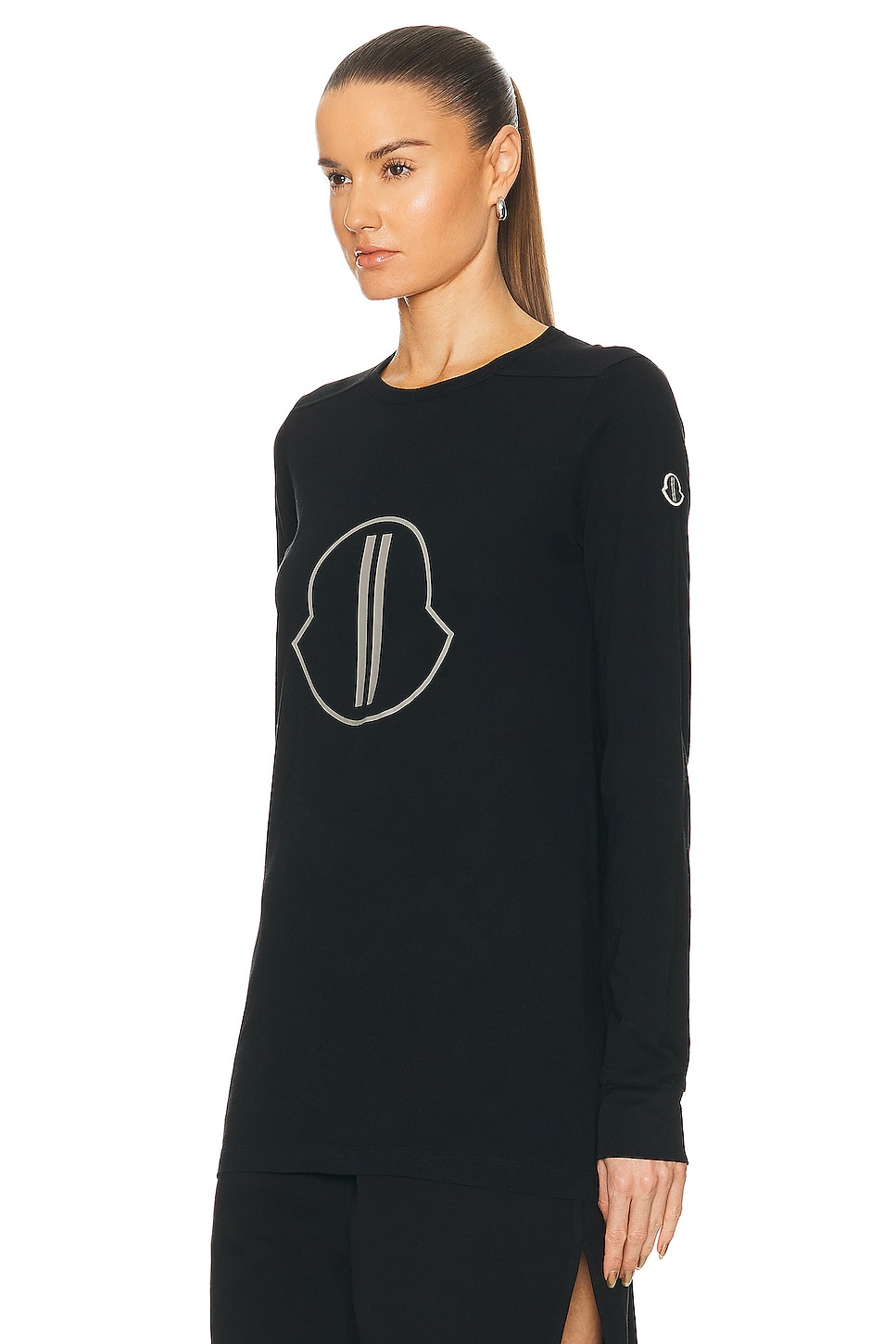 Rick Owens X Moncler Level Tee in Black | FWRD