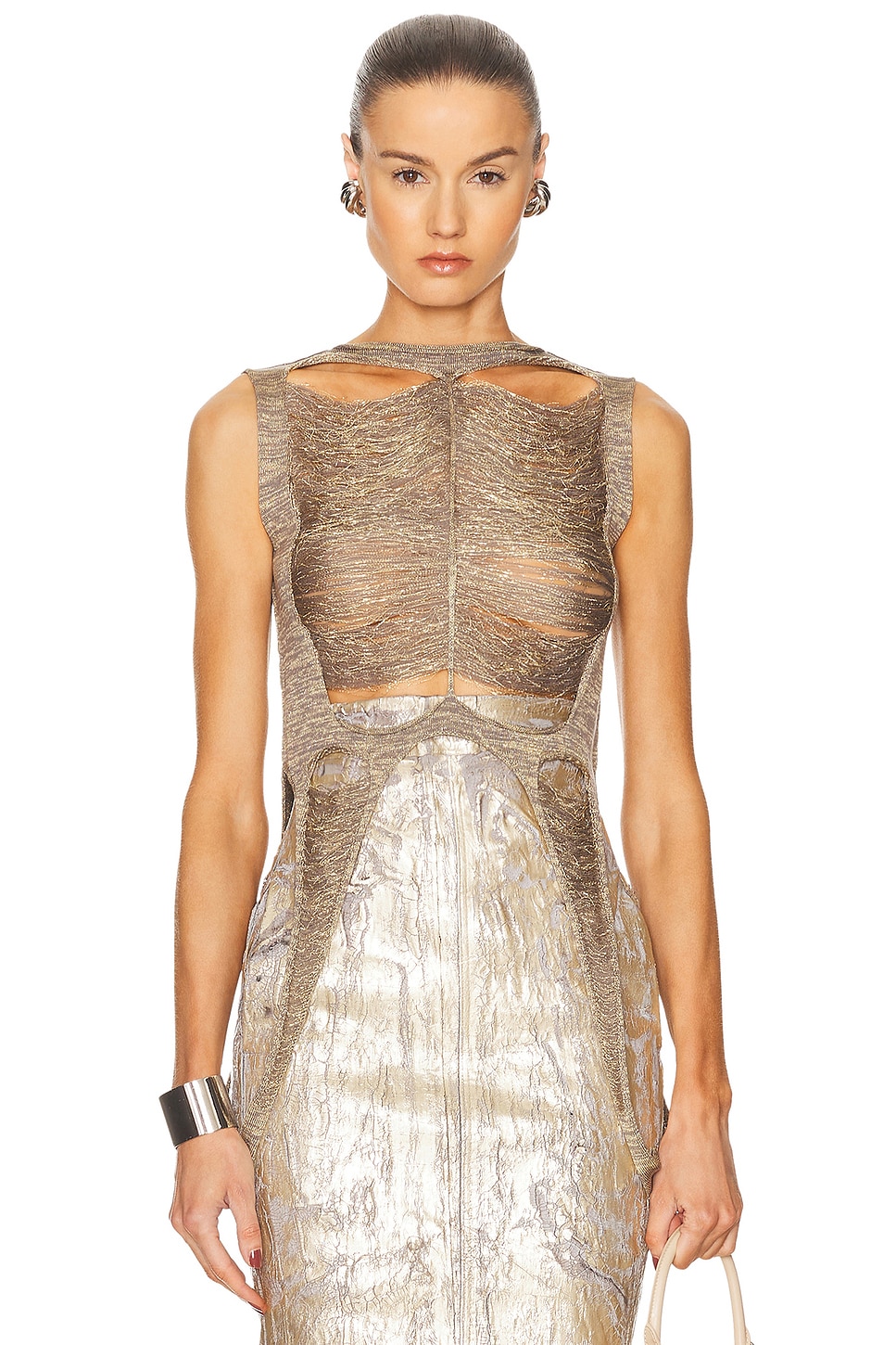 Tanja Top in Metallic Gold