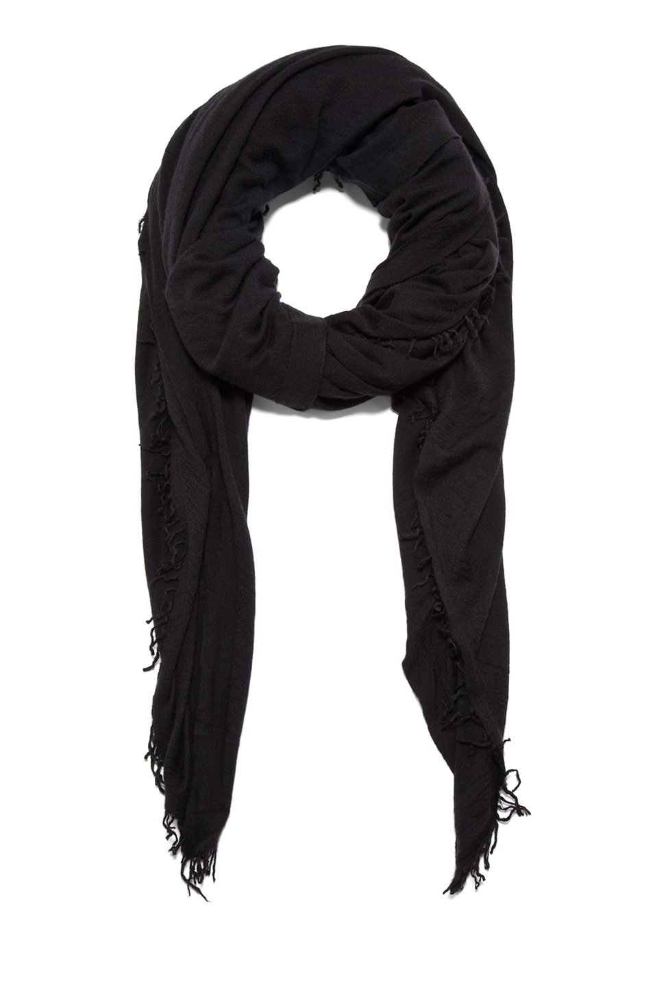 Image 1 of Rick Owens Knit Scarf in Black